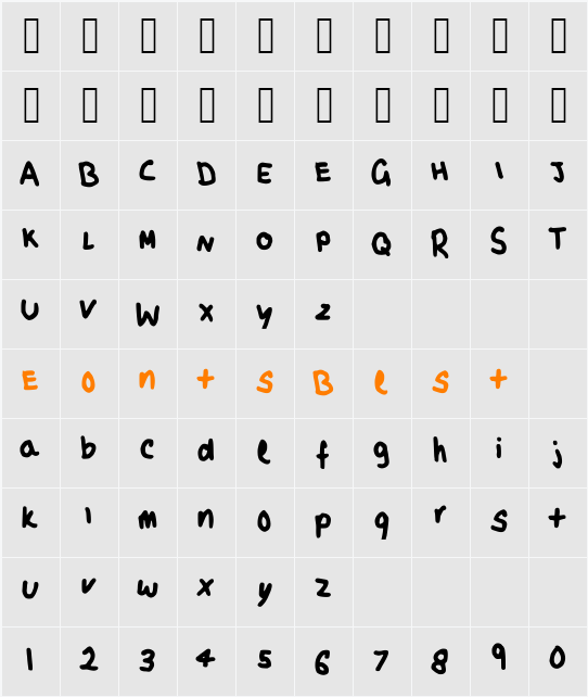 Maya_s_Script Character Map