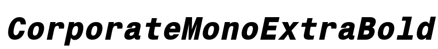 CorporateMonoExtraBold Font Image