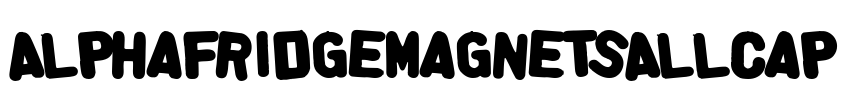 AlphaFridgeMagnetsAllCap Font Image