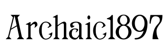 Archaic1897 Font Image