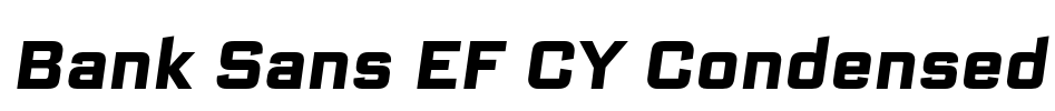 Bank Sans EF CY Condensed Font Image