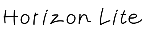 Horizon Lite Font Image