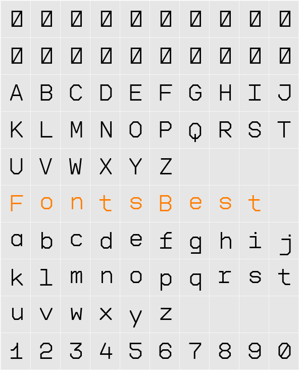 Feature Mono Light Character Map