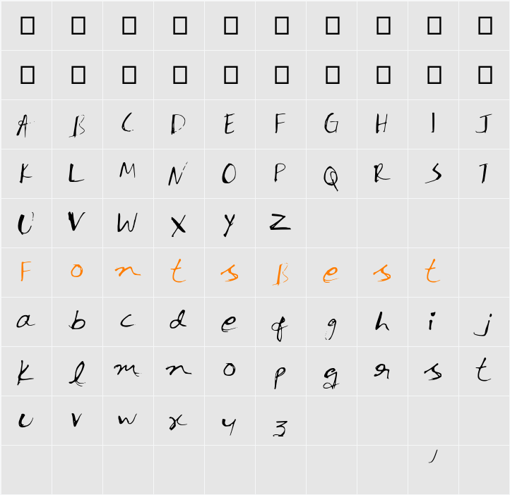 InkPen Character Map