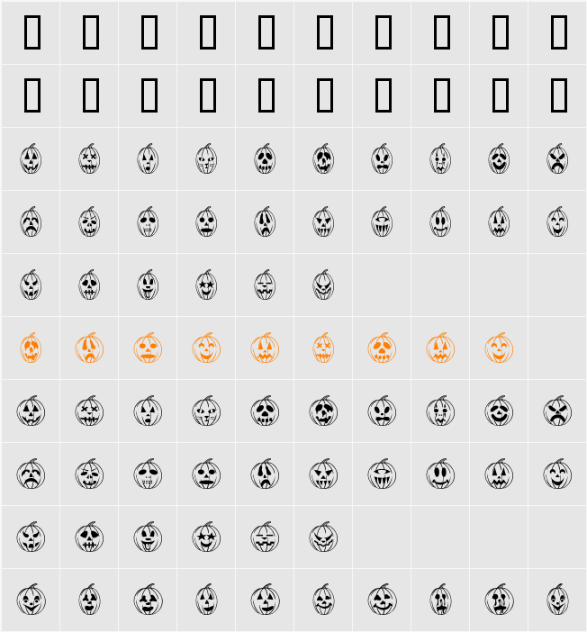 Carver Jack BTN Character Map