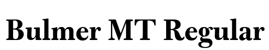 Bulmer MT Regular Font Image