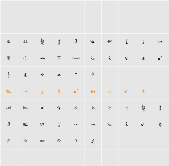 Micro Fleurons Free Character Map