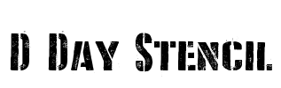 D Day Stencil Font Image