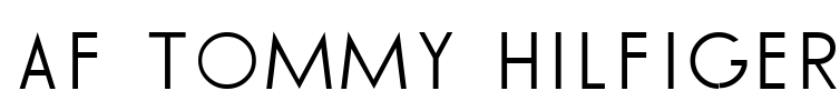 AF TOMMY HILFIGER Font Image