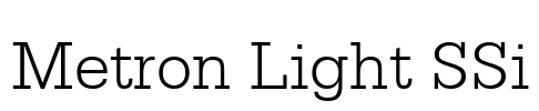 Metron Light SSi Font Image