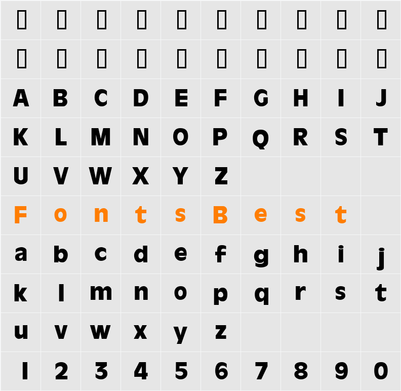 CartesDisplaySSi Character Map