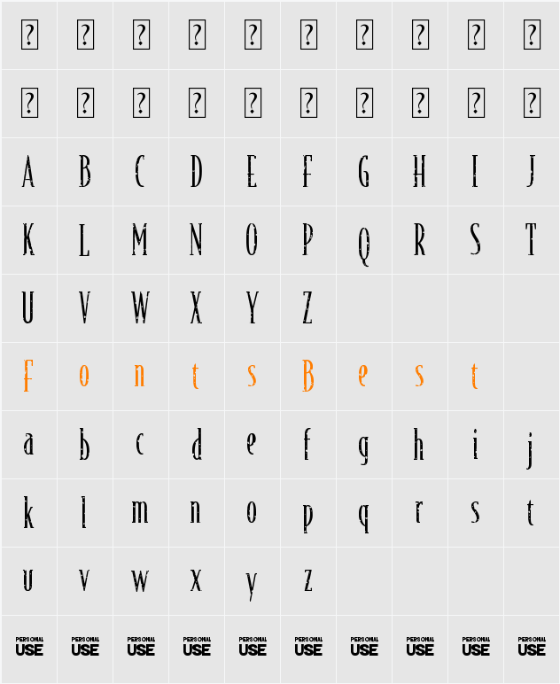 As I Lay Dying Logo Font Character Map