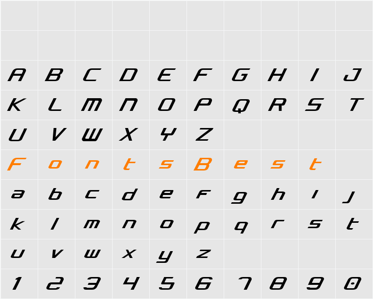 Concielian Condensed Character Map