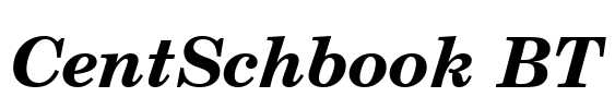 CentSchbook BT Font Image