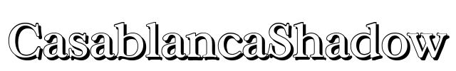 CasablancaShadow Font Image