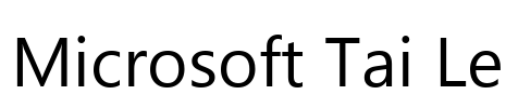 Microsoft Tai Le Font Image