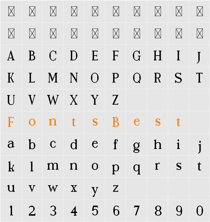 Tepo Lalang Character Map