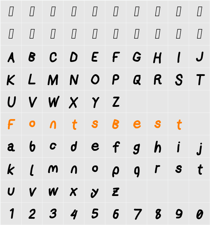 AppleStorm Character Map