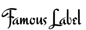 Famous Label Font Image