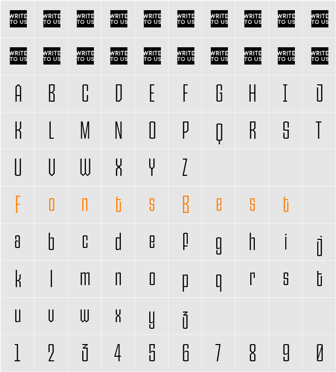 TT Carvist Trial Character Map