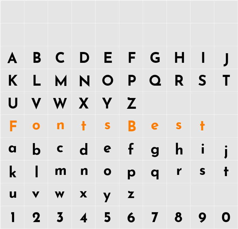 Josefin Sans Character Map