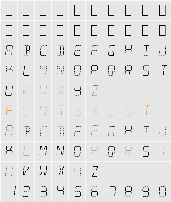 Minisystem Character Map