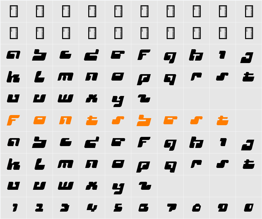 Cyclops Character Map