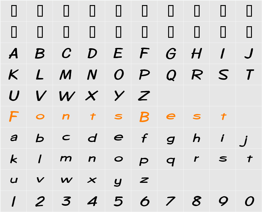 Copybook-Extended Character Map