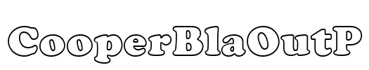 CooperBlaOutP Font Image