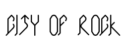 CITY OF ROCK Font Image