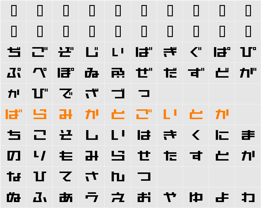 AstraHfsb07MediumO Character Map