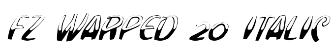 FZ WARPED 20 ITALIC Font Image