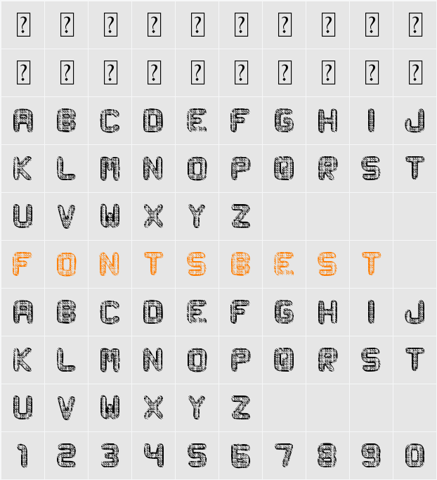 Metal Curvy Character Map