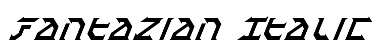 Fantazian Italic Font Image