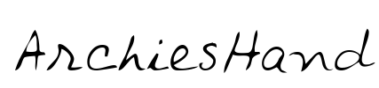 ArchiesHand Font Image