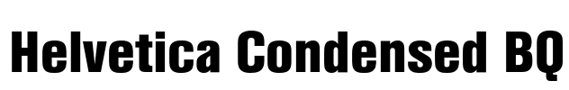 Helvetica Condensed BQ Font Image