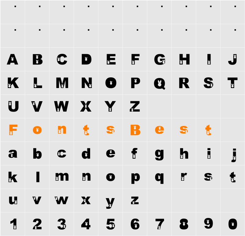 Michousa2 Character Map