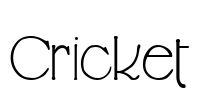 Cricket Font Image