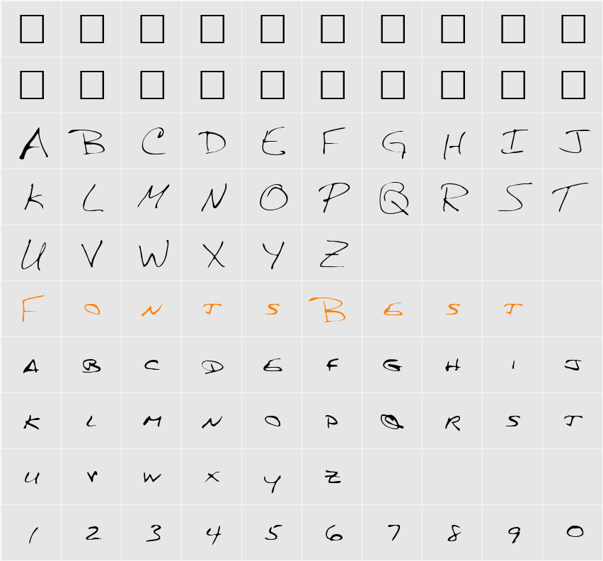 Mkumba Character Map