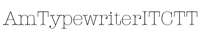 AmTypewriterITCTT Font Image