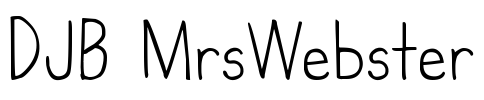 DJB MrsWebster Font Image