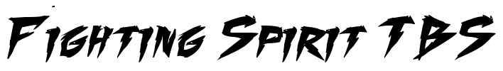 Fighting Spirit TBS Font Image