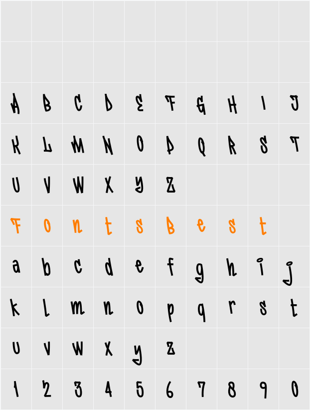 Dynames Character Map