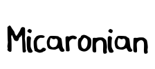 Micaronian Font Image