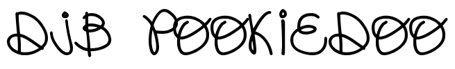 DJB POOKIEDOO Font Image