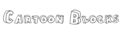 Cartoon Blocks Font Image