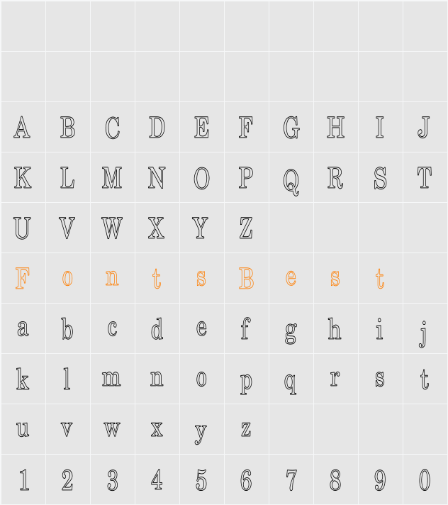 CenturySchoolboHC Character Map