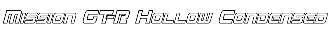 Mission GT-R Hollow Condensed Font Image