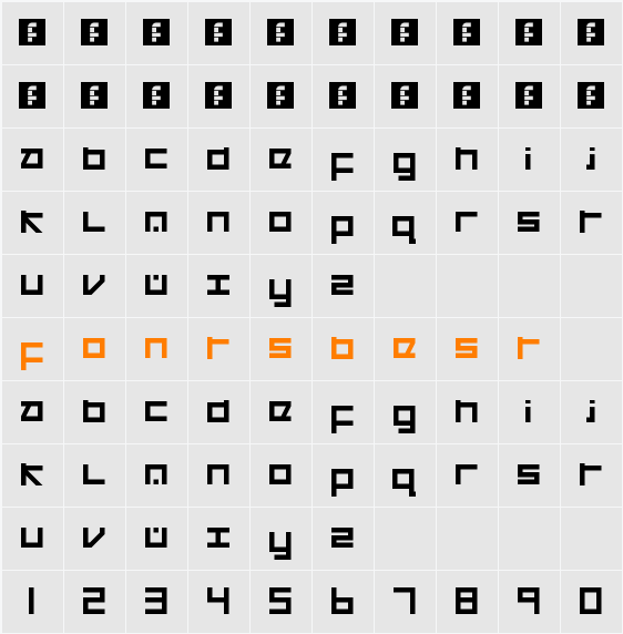 Cancranacancarnaca  Character Map