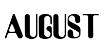 AUGUST Font Image